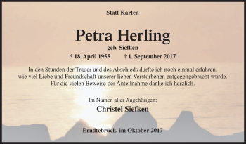 Traueranzeige von Petra Herling von Siegener Zeitung