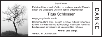 Traueranzeige von Titus Schlosser von Siegener Zeitung