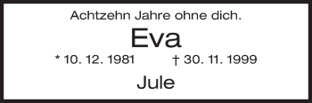 Traueranzeige von Eva  von Siegener Zeitung