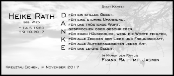 Traueranzeige von Heike Rath von Siegener Zeitung