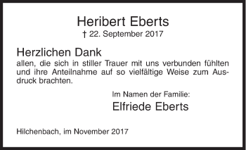 Traueranzeige von Heribert Eberts von Siegener Zeitung