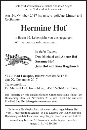 Traueranzeige von Ludwig Mayer von Siegener Zeitung