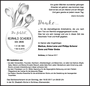 Traueranzeige von Reinhild Scherer von Siegener Zeitung