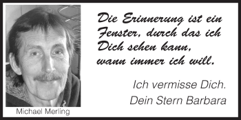 Traueranzeige von Michael Merling von Siegener Zeitung
