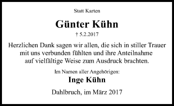 Traueranzeige von Günter Kühn von Siegener Zeitung
