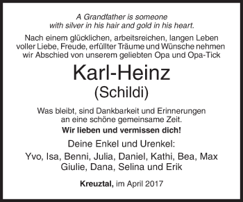 Traueranzeige von Karl-Heinz  von Siegener Zeitung