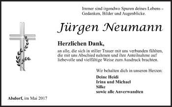 Traueranzeige von Jürgen Neumann von Siegener Zeitung