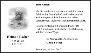 Traueranzeige von Helmut Fischer von Siegener Zeitung
