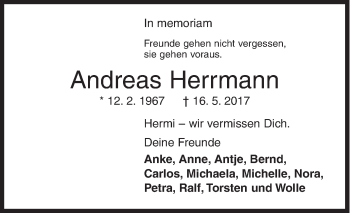 Traueranzeige von Andreas Herrmann von Siegener Zeitung