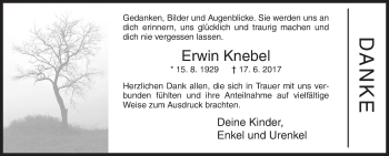 Traueranzeige von Erwin Knebel von Siegener Zeitung