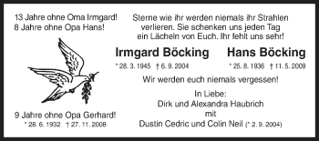 Traueranzeige von Irmgard und Hans Böcking von Siegener Zeitung