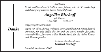 Traueranzeige von Angelika Bischoff von Siegener Zeitung
