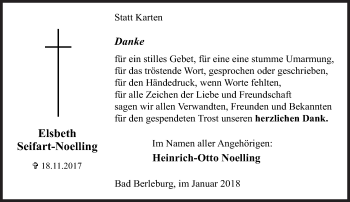 Traueranzeige von Elsbeth Seifart-Noelling von Siegener Zeitung