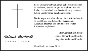Traueranzeige von Helmut Gerhardt von Siegener Zeitung