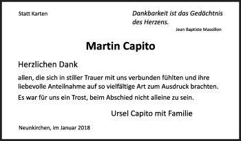 Traueranzeige von Martin Capito von Siegener Zeitung