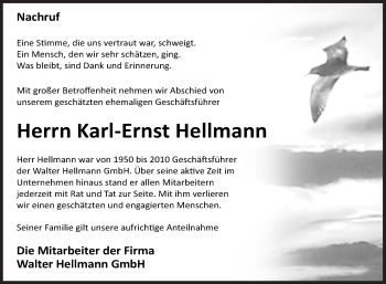 Traueranzeige von Karl-Ernst Hellmann von Siegener Zeitung
