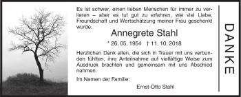 Traueranzeige von Annegrete Stahl von Siegener Zeitung