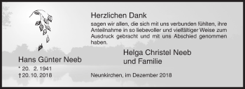 Traueranzeige von Hans Günter Neeb von Siegener Zeitung