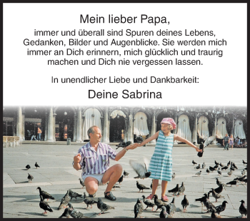 Traueranzeige von Papa  von Siegener Zeitung