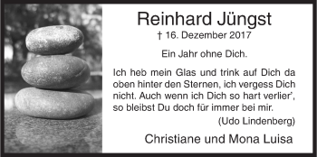 Traueranzeige von Reinhard Jüngst von Siegener Zeitung
