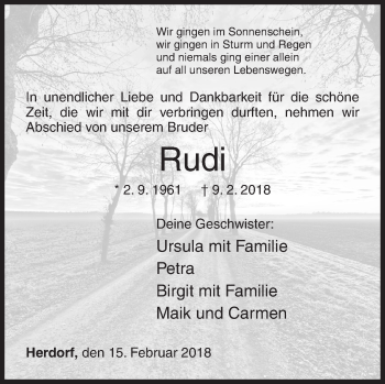 Traueranzeige von Rudolf Eickhoff von Siegener Zeitung