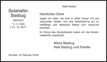 Traueranzeige von Selahattin Basbug von Siegener Zeitung