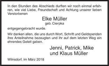 Traueranzeige von Elke Müller von Siegener Zeitung