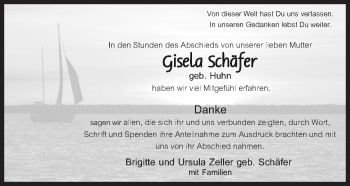 Traueranzeige von Gisela Schäfer von Siegener Zeitung
