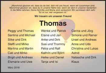 Traueranzeige von Thomas Kuchinke von Siegener Zeitung