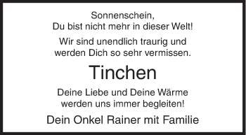 Traueranzeige von Christine Schuß von Siegener Zeitung