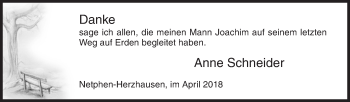 Traueranzeige von Anne Schneider von Siegener Zeitung