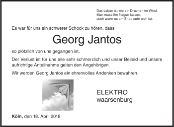 Traueranzeige von Georg Jantos von Siegener Zeitung