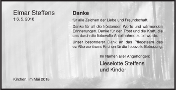 Traueranzeige von Elmar Steffens von Siegener Zeitung