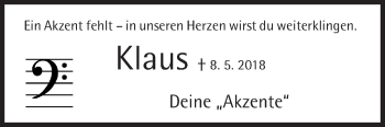 Traueranzeige von Klaus Teichmann von Siegener Zeitung
