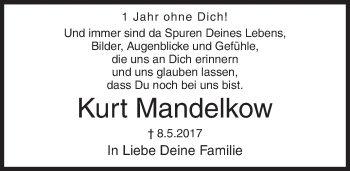 Traueranzeige von Kurt Mandelkow von Siegener Zeitung