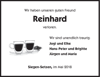 Traueranzeige von Reinhard  von Siegener Zeitung