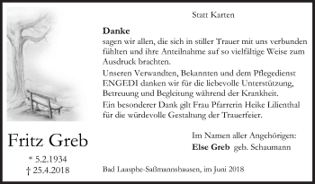 Traueranzeige von Fritz Greb von Siegener Zeitung