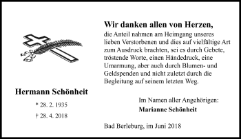 Traueranzeige von Hermann Schönheit von Siegener Zeitung