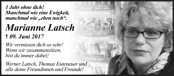 Traueranzeige von Marianne Latsch von Siegener Zeitung