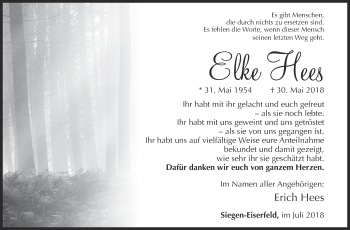 Traueranzeige von Elke Hees von Siegener Zeitung