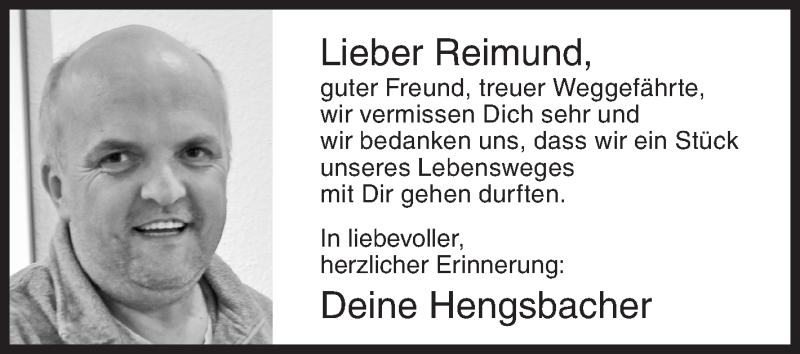  Traueranzeige für Reimund  vom 14.07.2018 aus Siegener Zeitung