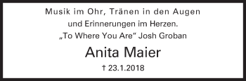 Traueranzeige von Anita Maier von Siegener Zeitung