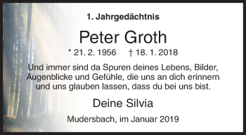 Traueranzeige von Peter Groth von Siegener Zeitung
