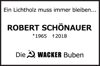 Traueranzeige von Robert Schönauer von Siegener Zeitung