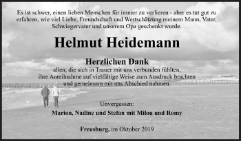Traueranzeige von Helmut Heidemann von Siegener Zeitung
