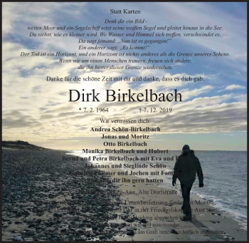 Traueranzeige von Dirk Birkelbach von Siegener Zeitung