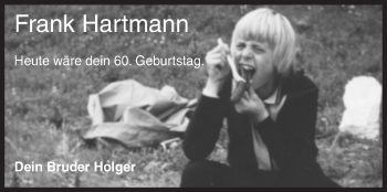 Traueranzeige von Frank Hartmann von Siegener Zeitung