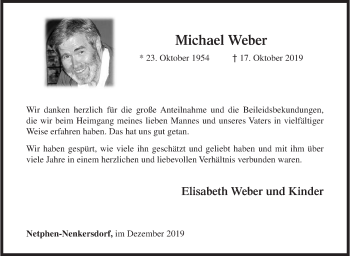 Traueranzeige von Michael Weber von Siegener Zeitung