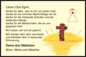 Traueranzeige von Egon Schulte von Siegener Zeitung