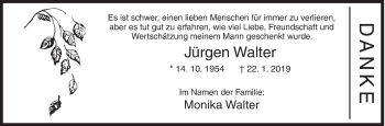Traueranzeige von Jürgen Walter von Siegener Zeitung